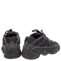 Pre Owned Yeezy x Adidas Grey Leather, Suede, And Mesh Yeezy 500 Utility Low Top Sneakers Size 46