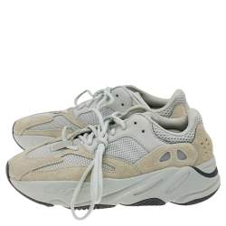 Pre Owned Yeezy x Adidas Grey Mesh And Suede Boost 700 Salt Sneakers Size 42