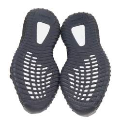 مملوكة مسبقًا Yeezy x Adidas Black Knit Fabric Boost 350 V2 Static Reflective Low Top Sneakers Size 43 1/3