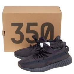 Pre Owned Yeezy x Adidas Cotton Knit Boost 350 V2 Cinder Sneakers Size 40