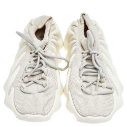 Pre Owned Yeezy x Adidas Off-White Knit Fabric 450 Cloud White Sneakers Size 42