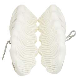 Pre Owned Yeezy x Adidas Off-White Knit Fabric 450 Cloud White Sneakers Size 42