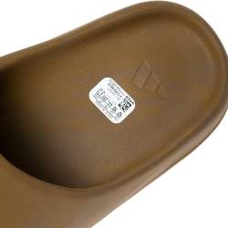 Pre Owned Yezzy X Adiddas Brown Rubber Pure Slides Size 44.5