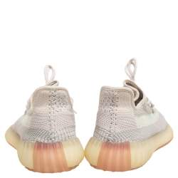Pre Owned Yeezy x Adidas Beige Cotton Knit Boost 350 V2 Sneakers Size 44