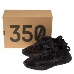 Pre Owned Yeezy x adidas Boost Black/Brown Net And Knit Fabric 350 V2 MX Rock Sneakers Size 42