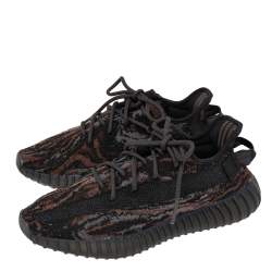 Pre Owned Yeezy x adidas Boost Black/Brown Net And Knit Fabric 350 V2 MX Rock Sneakers Size 42
