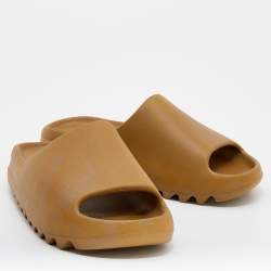 Pre Owned Yeezy x Adidas Ochre Rubber Core Slide Size 46