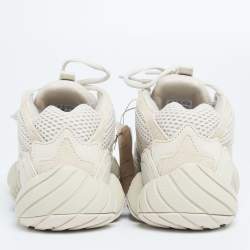 Pre Owned Yeezy x Adidas Beige Suede and Mesh Salt 500 Sneakers Size 40 2/3