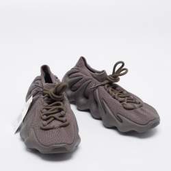 Pre Owned Adidas x Yeezy Olive Green Knit Fabric 450 Cinder Sneakers Size 41 1/3