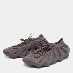 Pre Owned Adidas x Yeezy Olive Green Knit Fabric 450 Cinder Sneakers Size 41 1/3