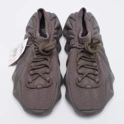 Pre Owned Adidas x Yeezy Olive Green Knit Fabric 450 Cinder Sneakers Size 41 1/3