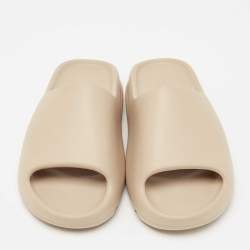 Pre Owned Yeezy x Adidas Beige Rubber 'Pure' Slide Sandals Size 43