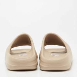 Pre Owned Yeezy x Adidas Beige Rubber 'Pure' Slide Sandals Size 43
