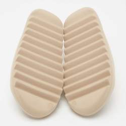 Pre Owned Yeezy x Adidas Beige Rubber 'Pure' Slide Sandals Size 43