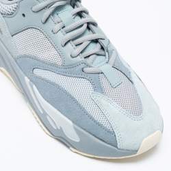 Pre Owned Yeezy x Adidas Two-Tone Suede and Mesh Boost 700 Inertia Sneakers Size 40 2/3