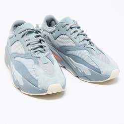 Pre Owned Yeezy x Adidas Two-Tone Suede and Mesh Boost 700 Inertia Sneakers Size 40 2/3