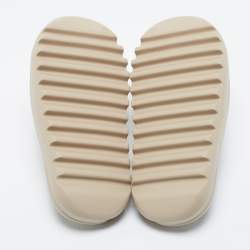 Pre Owned Yeezy x adidas Beige Rubber Flat Slides Size 42