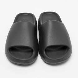 Pre Owned Yeezy x adidas Black Rubber Onyx Flat Slides Size 42