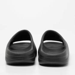 Pre Owned Yeezy x adidas Black Rubber Onyx Flat Slides Size 42