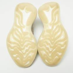 Pre Owned Yeezy x Adidas Beige/Brown Knit Fabric Yeezy Boost 380 Pyrite Sneakers Size 41 1/3