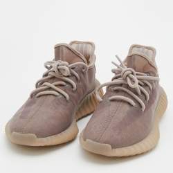 Pre Owned Yeezy x Adidas Beige Mesh Boost 350 V2 Mono Mist Low Top Sneakers Size 41 1/3