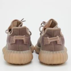 Pre Owned Yeezy x Adidas Beige Mesh Boost 350 V2 Mono Mist Low Top Sneakers Size 41 1/3