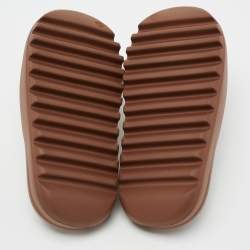 Pre Owned Yeezy x Adidas  Brown Rubber Ochre Slides  Size 43
