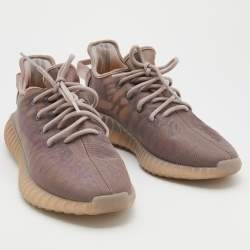 Pre Owned Yeezy x Adidas Beige Mesh Boost 350 V2 Mono Mist Low Top Sneakers Size 43 1/3