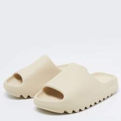 Pre Owned Yeezy x Adidas Beige Rubber Slide Pure Sandals Size 42