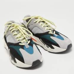 Pre Owned Yeezy x Adidas Tricolor Mesh and Suede Boost 700 Wave Runner Sneakers Size 41 1/3