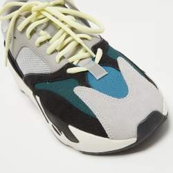 Pre Owned Yeezy x Adidas Tricolor Mesh and Suede Boost 700 Wave Runner Sneakers Size 41 1/3