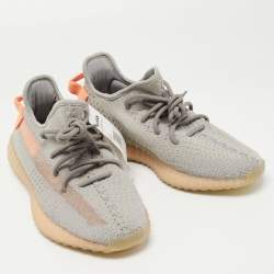 Pre Owned Yeezy x Adidas Grey Knit Fabric Boost 350 V2 True Form Sneakers Size 41 1/3