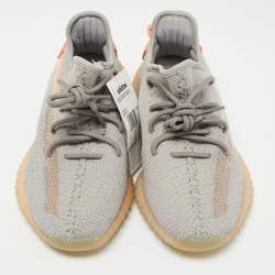 Pre Owned Yeezy x Adidas Grey Knit Fabric Boost 350 V2 True Form Sneakers Size 41 1/3