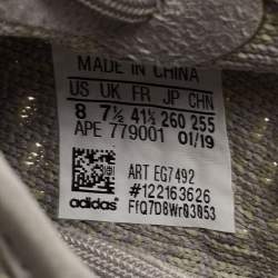 Pre Owned Yeezy x Adidas Grey Knit Fabric Boost 350 V2 True Form Sneakers Size 41 1/3