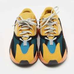 Pre Owned Yeezy x Adidas Multicolor Suede and Mesh Boost 700 Sun Sneakers Size 44