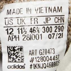 Pre Owned Yeezy x adiddas Grey/Brown Knit Fabric Boost 380 Sneakers Size 46 2/3