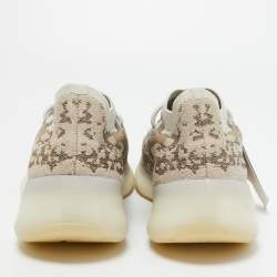Pre Owned Yeezy x adiddas Grey/Brown Knit Fabric Boost 380 Sneakers Size 46 2/3