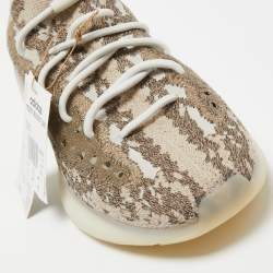 Pre Owned Yeezy x adiddas Grey/Brown Knit Fabric Boost 380 Sneakers Size 46 2/3