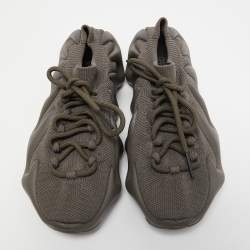 Pre Owned Yeezy x Adidas Green Knit Fabric YEEZY 450 "Cinder" Sneakers Size 39 1/3