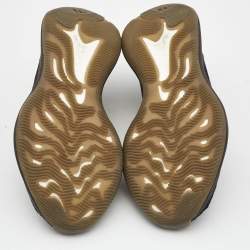 Pre Owned Yeezy x Adidas Black Knit Fabric Boost 380 Onyx Sneakers Size 38