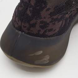 Pre Owned Yeezy x Adidas Black Knit Fabric Boost 380 Onyx Sneakers Size 38