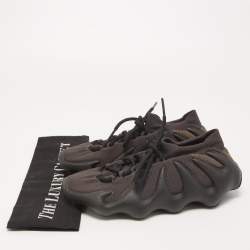 Pre Owned Yeezy x Adidas Black Knit Fabric and Rubber Yeezy 450 Dark Slate Sneakers Size 38 2/3