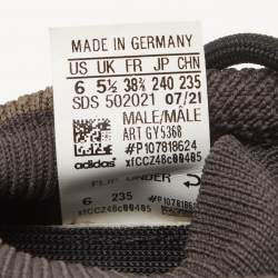 Pre Owned Yeezy x Adidas Black Knit Fabric and Rubber Yeezy 450 Dark Slate Sneakers Size 38 2/3