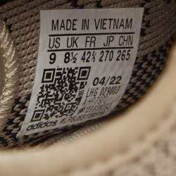 Pre Owned Yeezy x Adidas Grey/Black Knit Fabric Boost 350 V2 Slate Sneakers Size 42 2/3