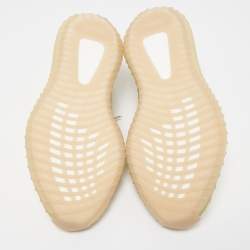 Pre Owned Yeezy x Adidas Beige Knit Fabric Boost 350 V2 Cloud Sneakers Size 48