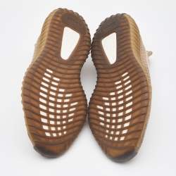 Pre Owned Yeezy x Adidas Olive Green Knit Fabric Boost 350 V2 Israfil Sneakers Size 411/3