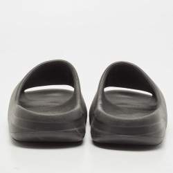 Pre Owned Yeezy x adidas Black Rubber Onyx Flat Slides Size 42