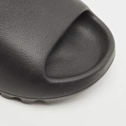 Pre Owned Yeezy x adidas Black Rubber Onyx Flat Slides Size 42