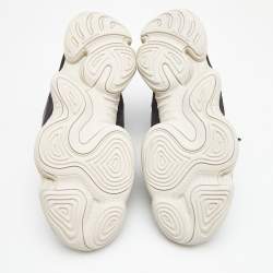 Pre Owned Yeezy x adidas Dark Blue Suede and Fabric Yeezy 500 High Top Sneakers Size 48