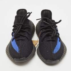 Yeezy x Adidas Black/Blue Knit Fabric Boost 350 V2 Dazzling Blue Sneakers Size 38